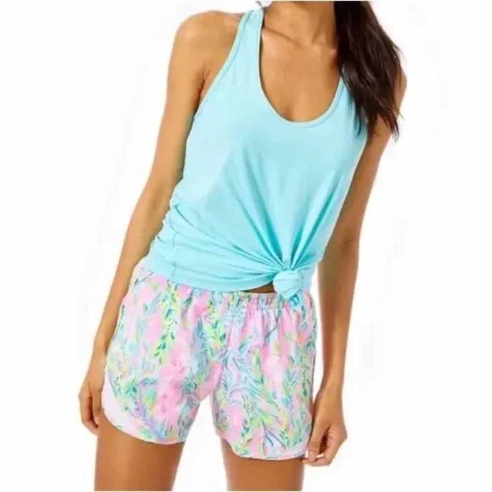 Lilly Pulitzer Luxletic 4" Ocean Trail Short Women’s size XXS in Unicorn Sea